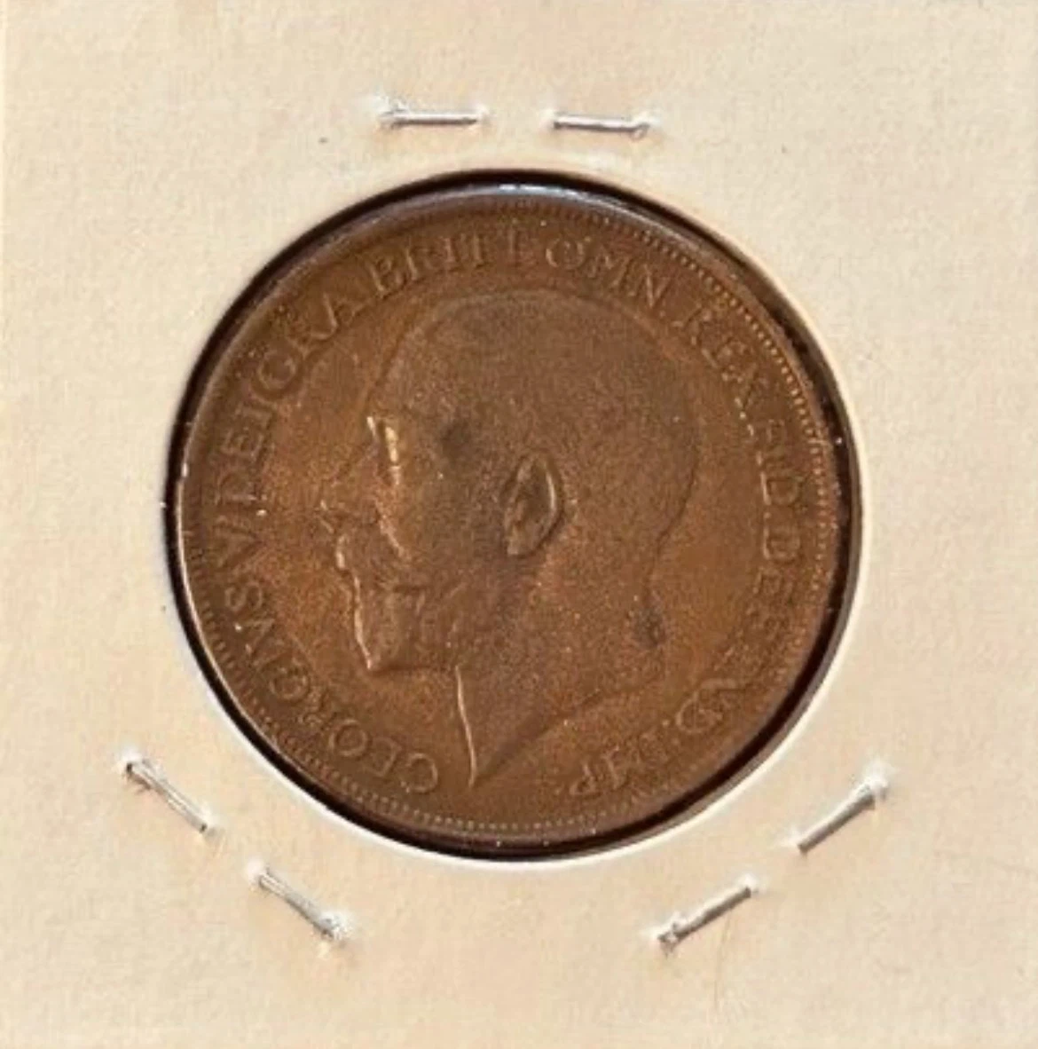1911 GB King George V One Penny - photo 3