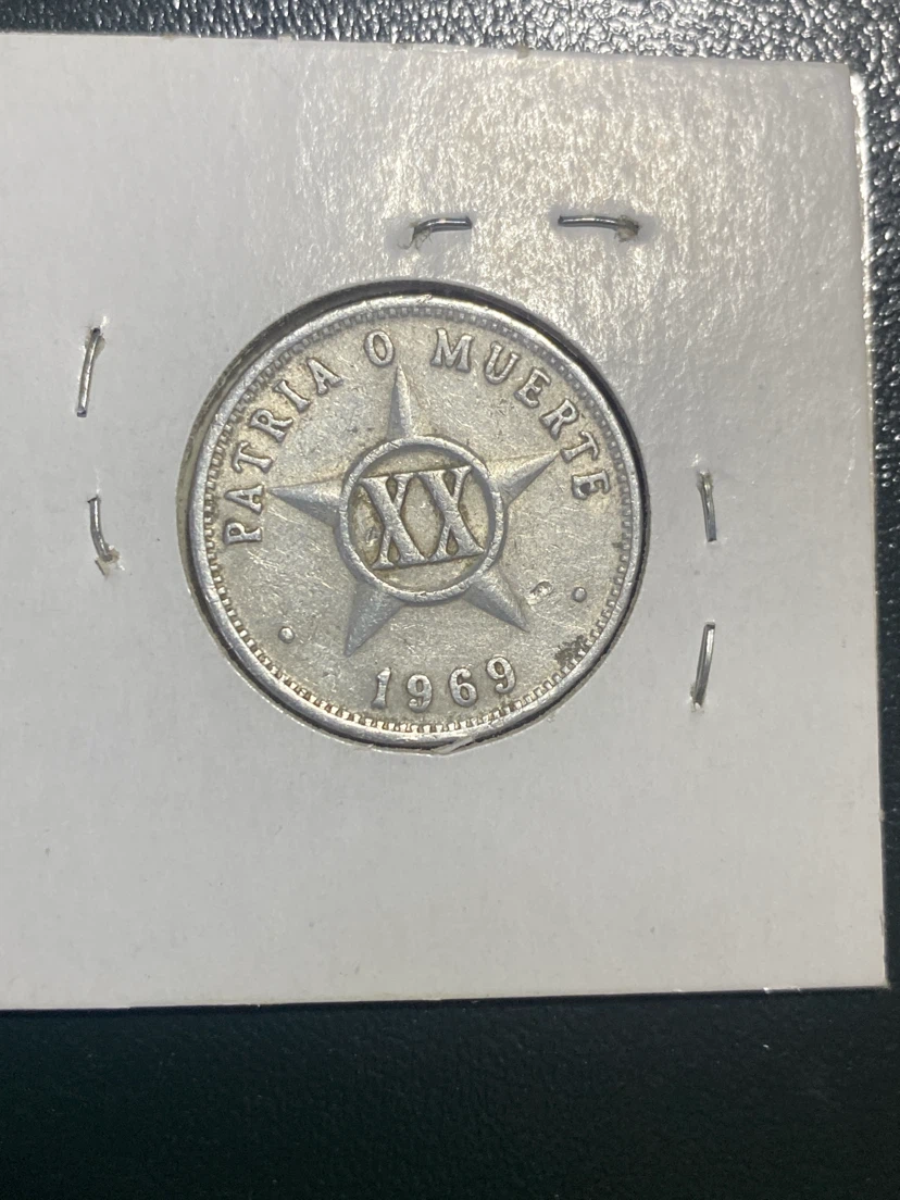 1969 Cuba 20 Centavos Coin - photo 2