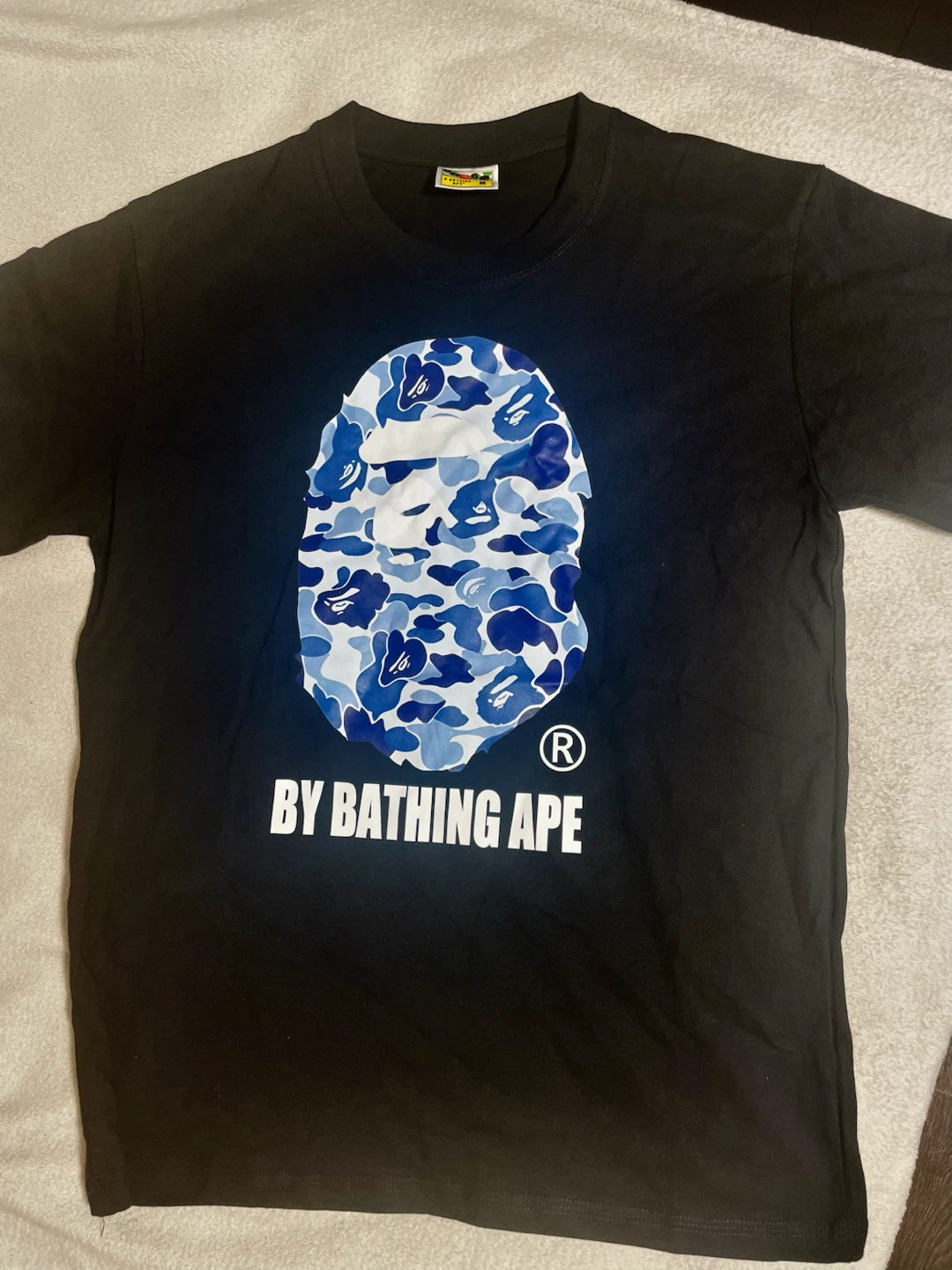 Black and Blue Bape Shirt - Medium sized