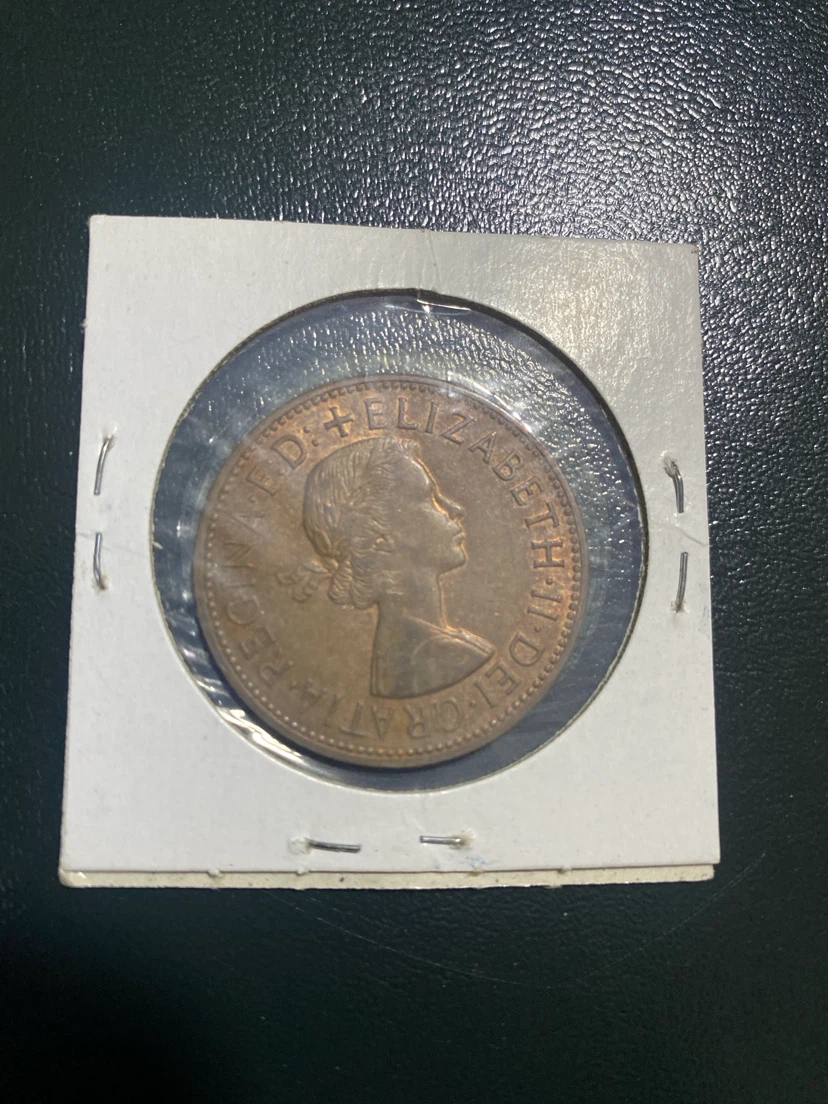 1961 England One Penny Coin - photo 2