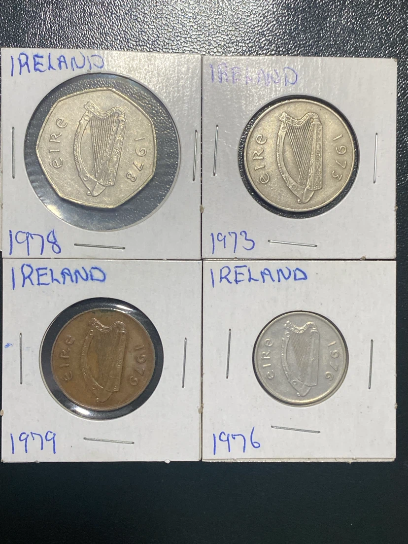 Ireland 4 Coin Set - 50p, 10p, 2p, 5p