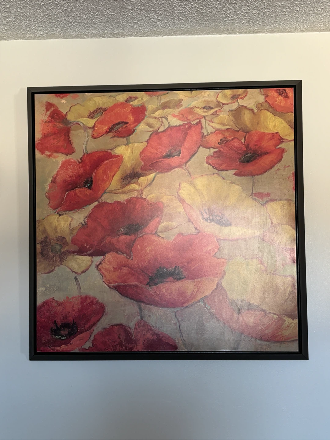 Large Poppy Crescendo Art Print 38”x38” - photo 2