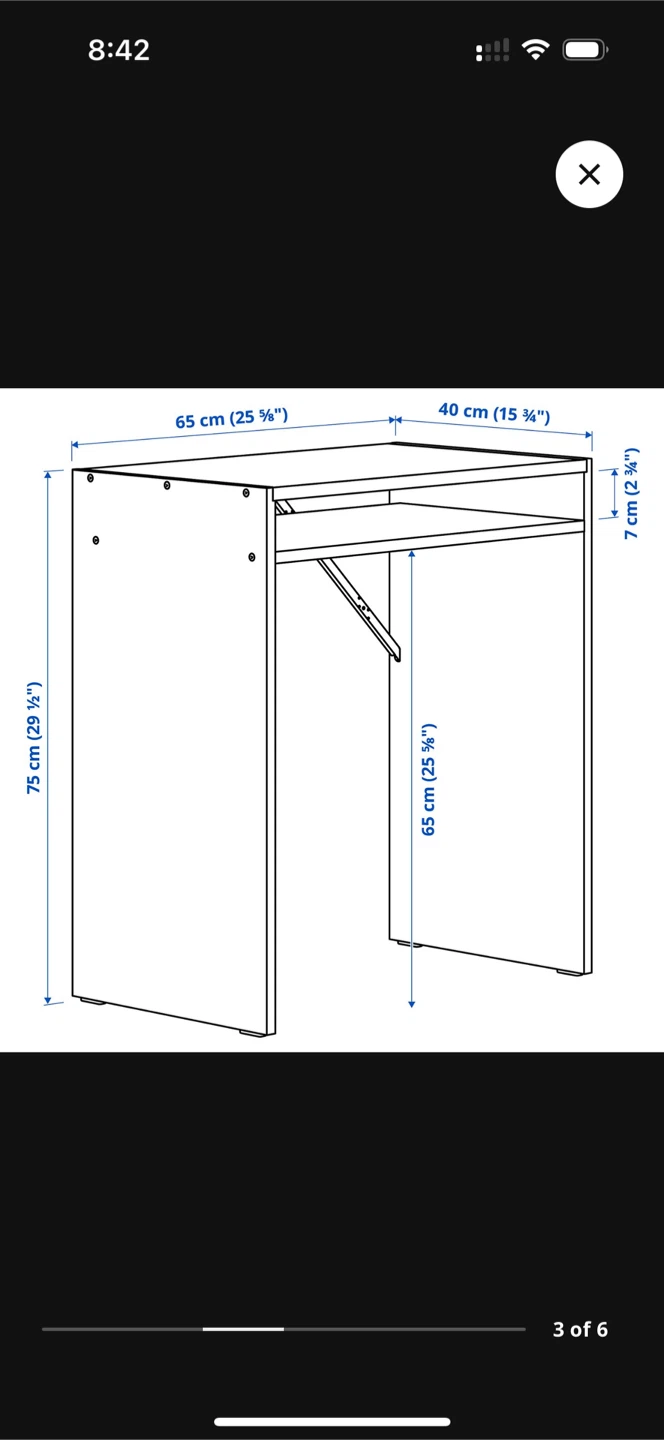 IKEA TORALD White Desk with Shelf - photo 4