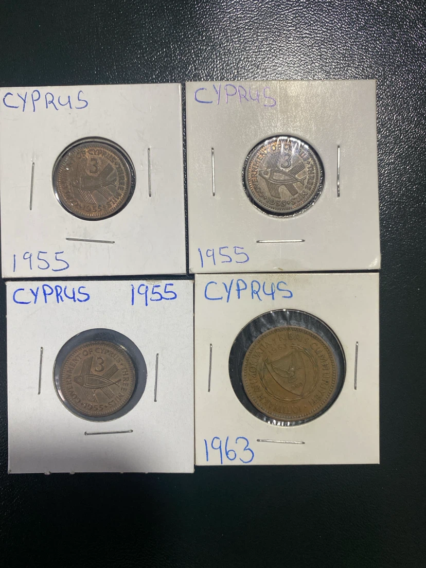 Collection of 4 Cyprus Coins