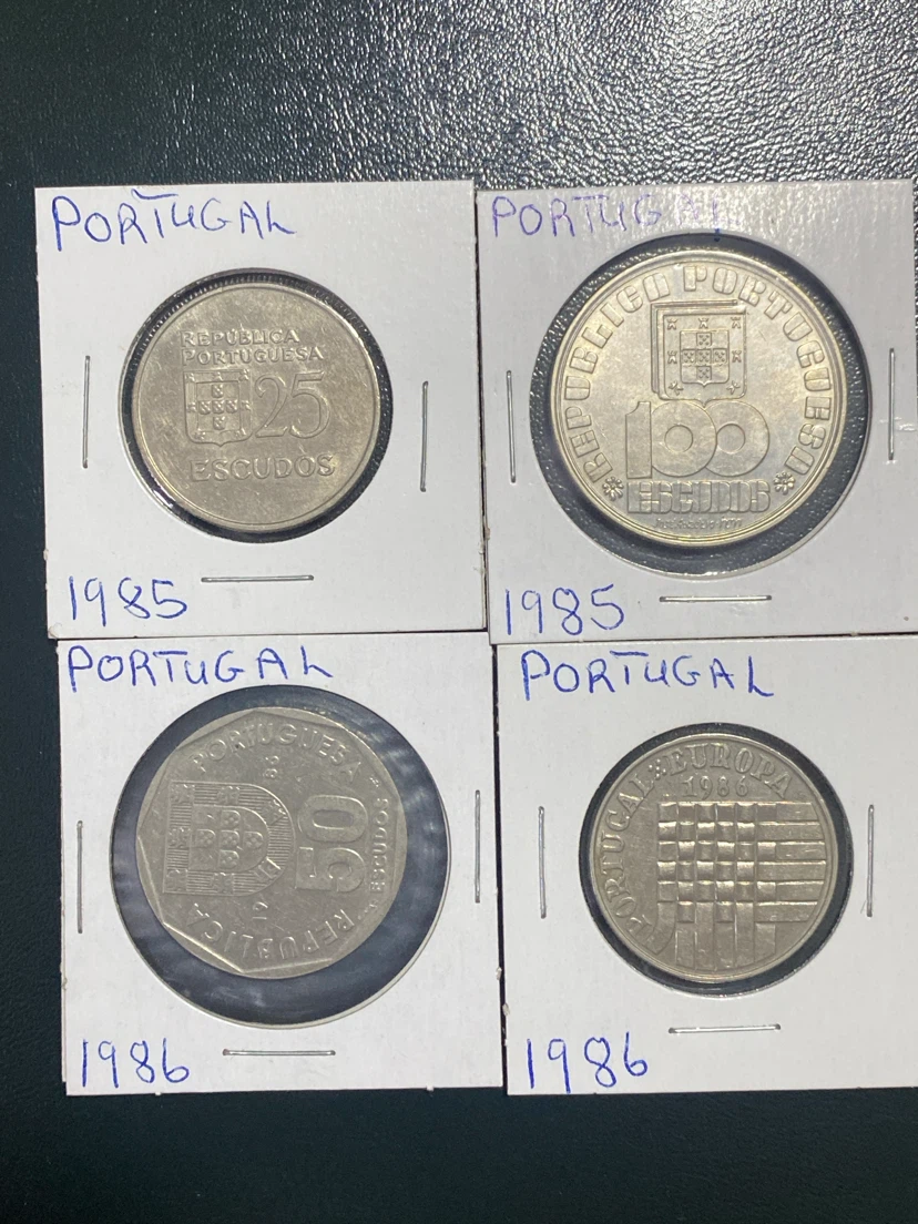 Collection of Four Portuguese Escudo Coins
