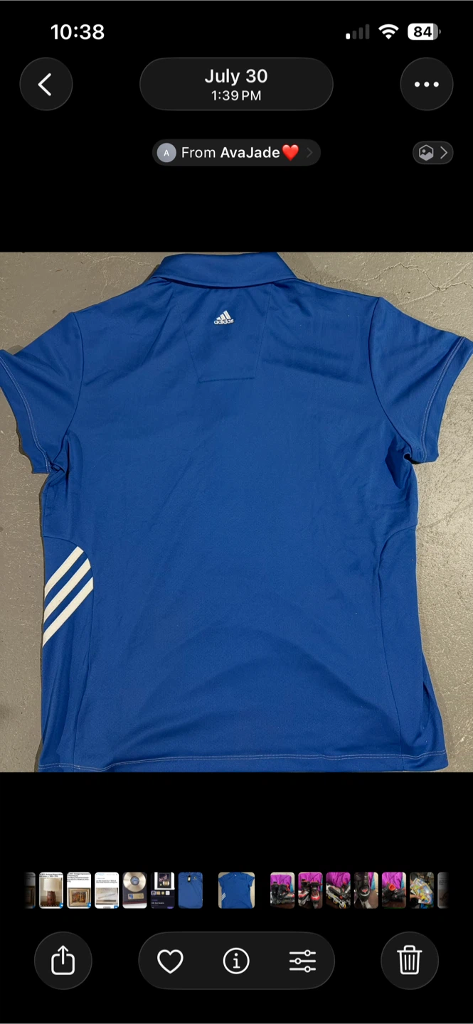 Adidas Golf Channel Blue Polo Shirt - photo 2