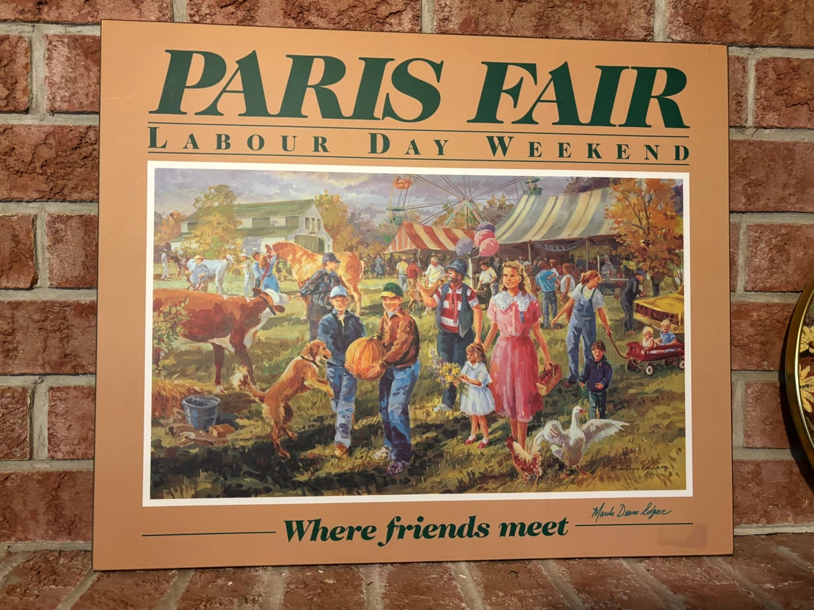 Vintage Paris Fair Poster Plaque - signed by the artist - photo 2