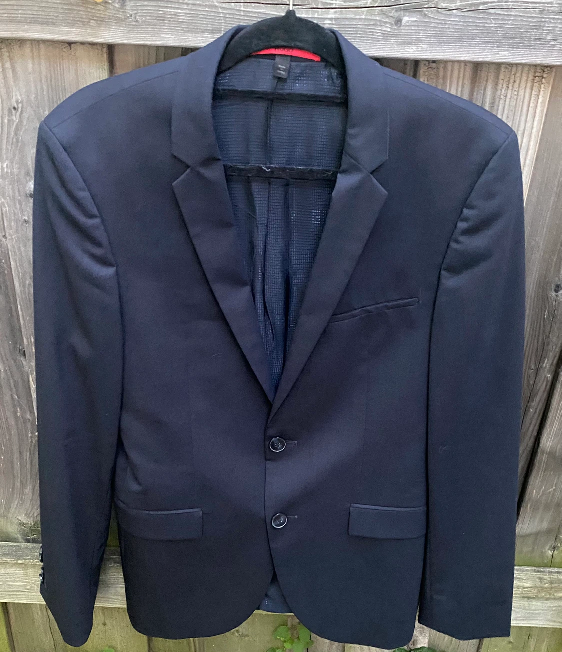 HUGO Men's Navy Blazer, Size 36R Extra Slim Fit