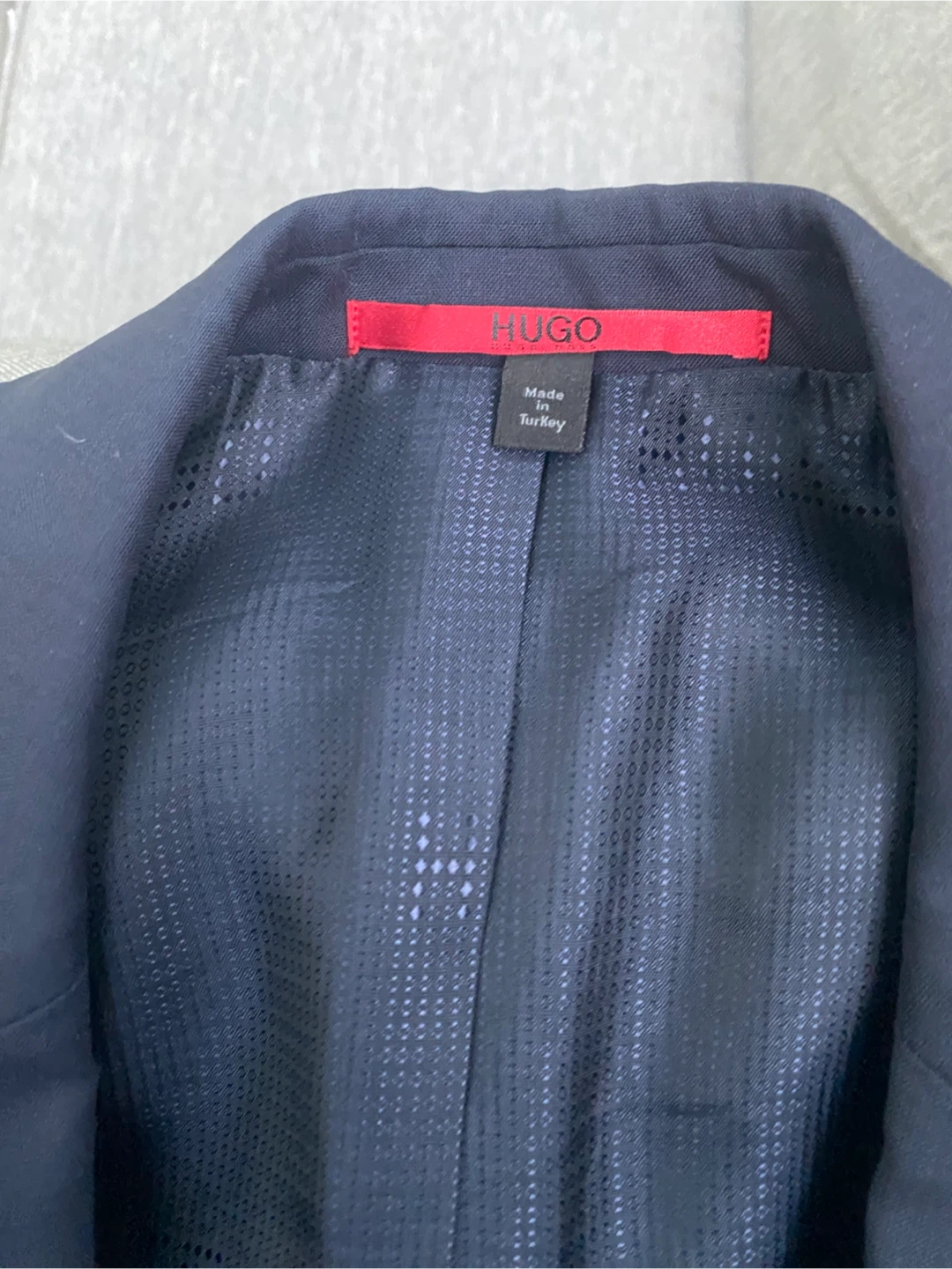 HUGO Men's Navy Blazer, Size 36R Extra Slim Fit - photo 2