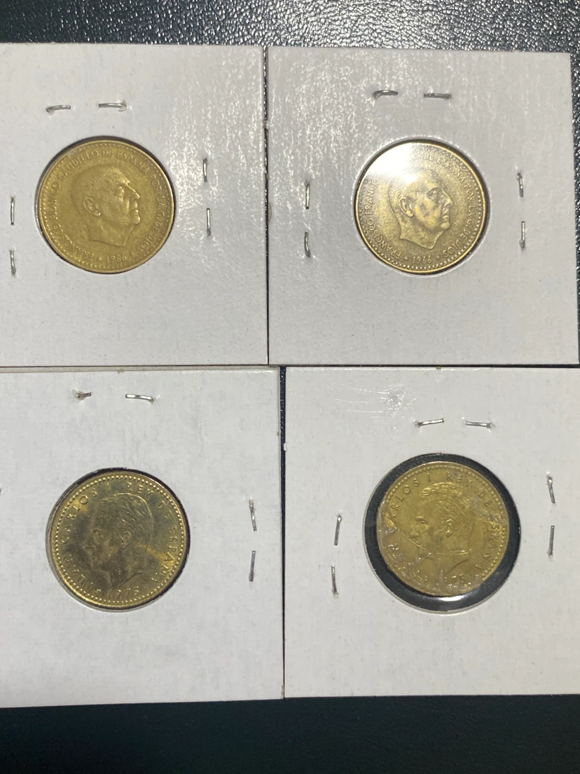 Four Spanish Coins - 1966 & 1975 - photo 2