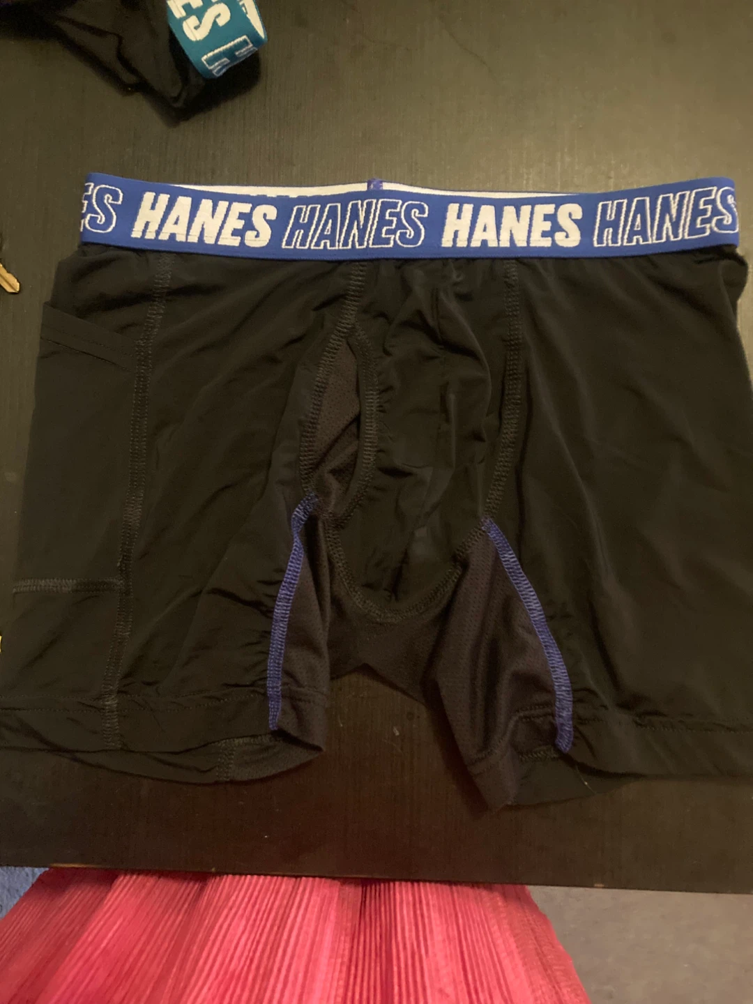 Hanes Black Boxer Briefs Boys Large