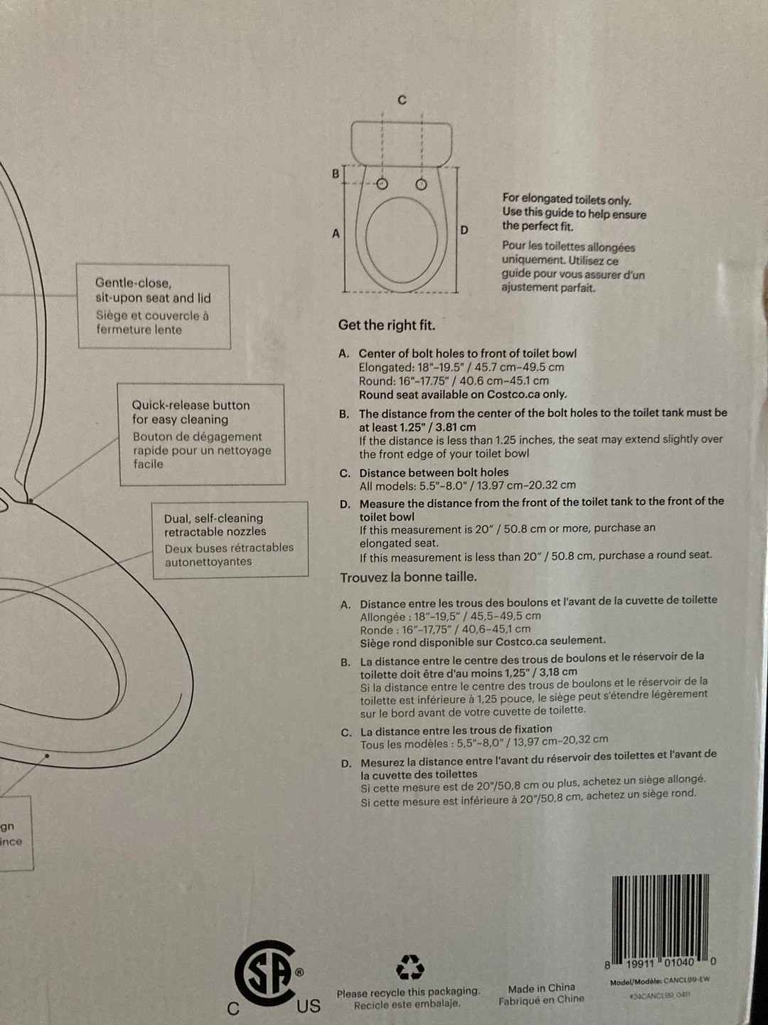 Brondell Swash CL99 Non-Electric Bidet Toilet Seat - Elongated - photo 4