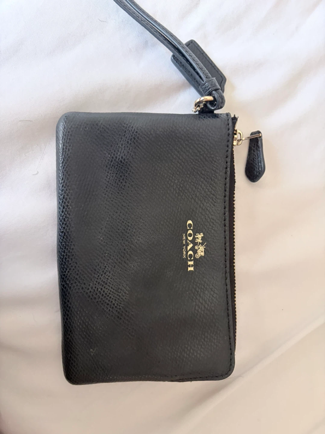 Coach Wristlet Black Leather