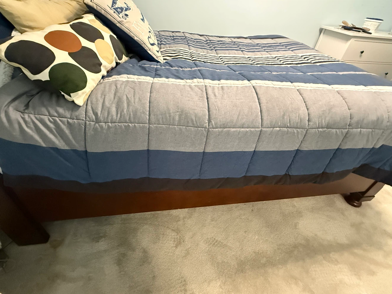 Queen Dark Wood Queen Storage Bed Frame with Drawers - photo 5