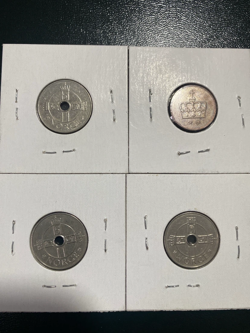 Collection of 4 Norway 5 Kroner Coins - photo 2