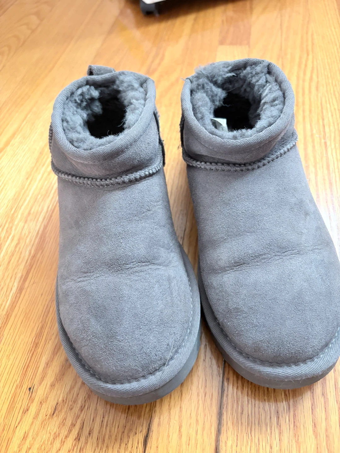 UGG Grey Suede Sheepskin Boots