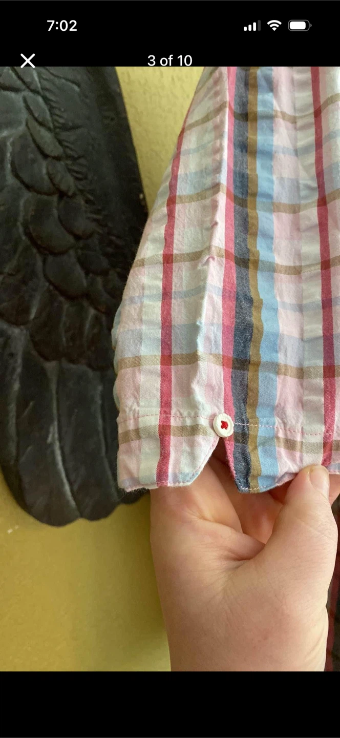 Mexx Button Down Plaid Shirt With Embroidery - photo 3