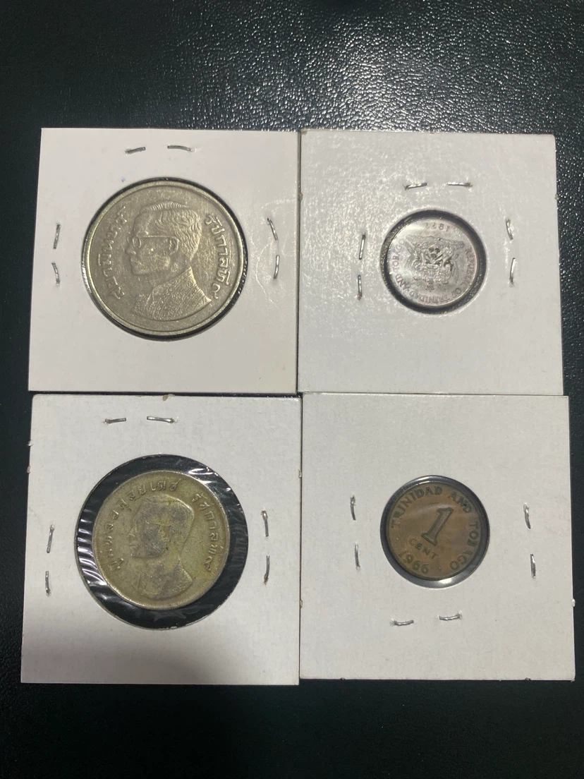 Collection of 4 Coins: Thailand and Trinidad & Tobago - photo 2