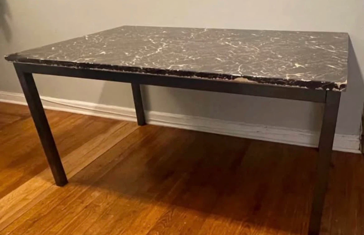 Faux Marble Top Dining Table $60