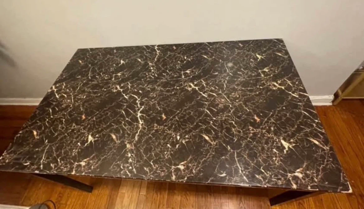 Faux Marble Top Dining Table $60 - photo 2