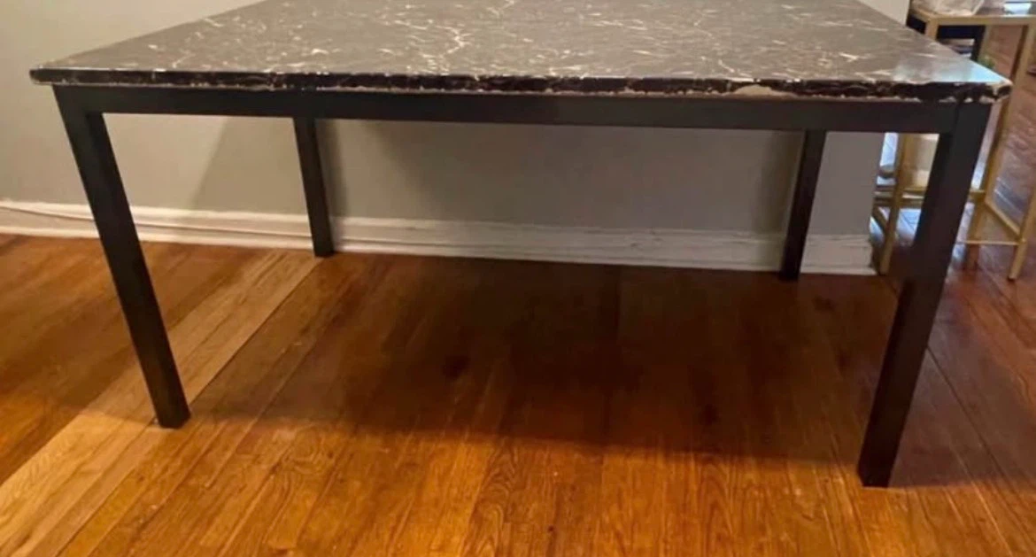 Faux Marble Top Dining Table $60 - photo 4