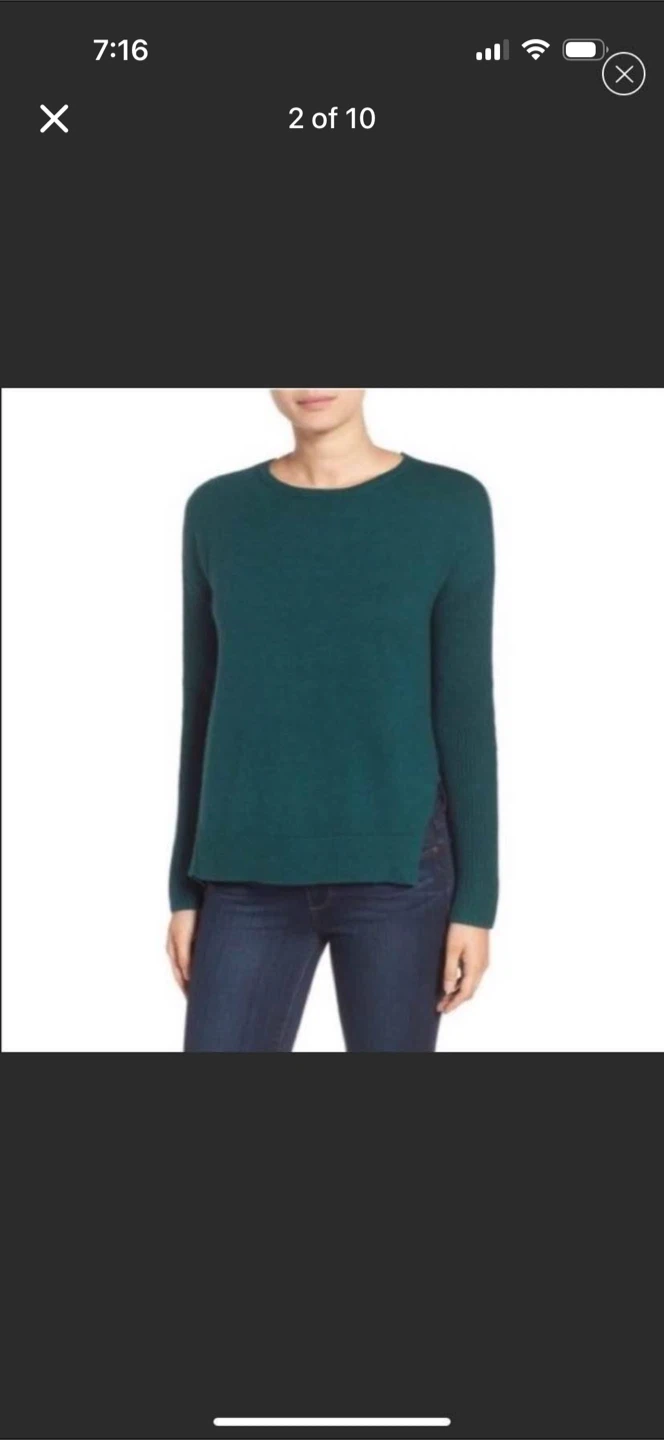 Trouve Asymmetrical Hem Black Sweater - photo 2