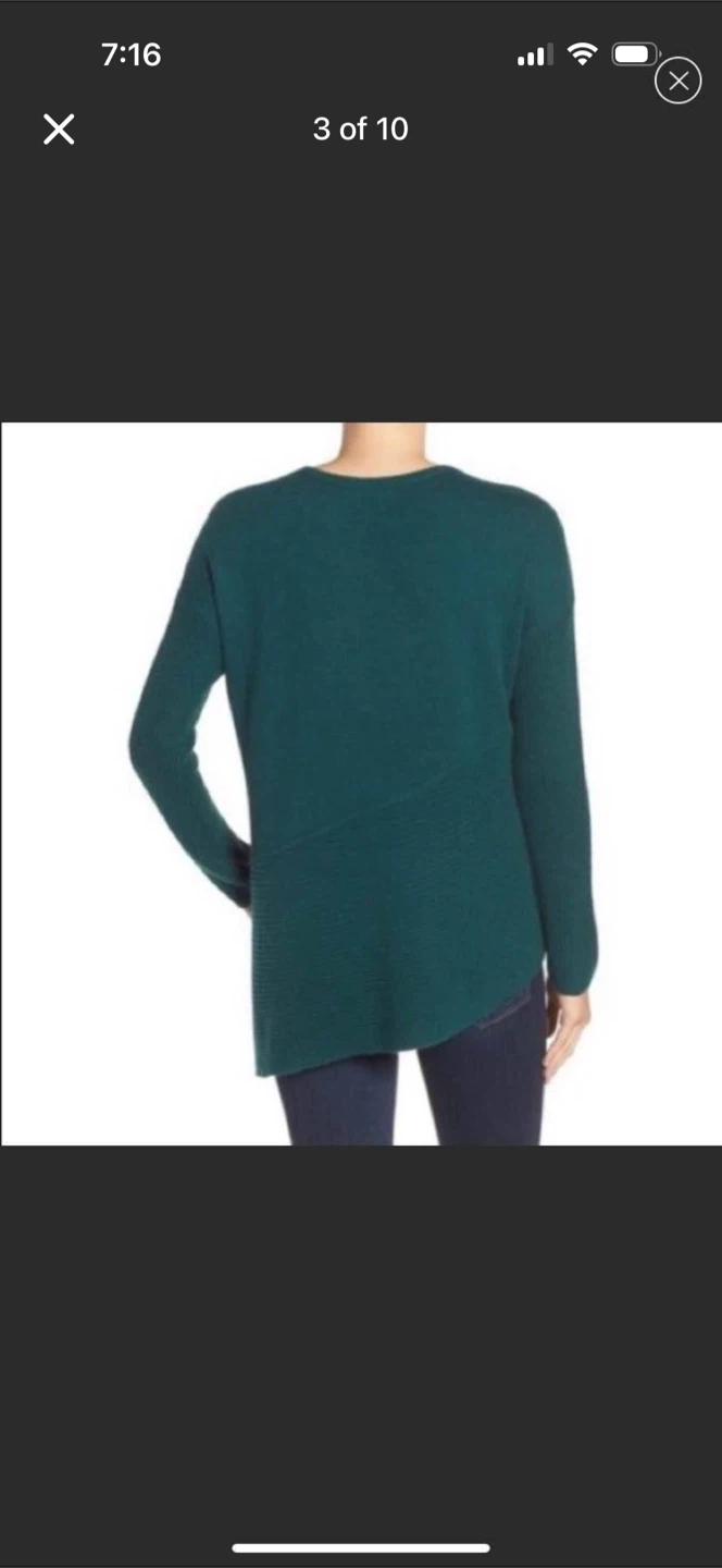 Trouve Asymmetrical Hem Black Sweater - photo 3