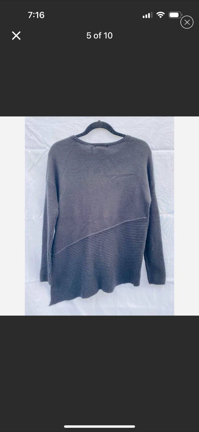 Trouve Asymmetrical Hem Black Sweater - photo 5