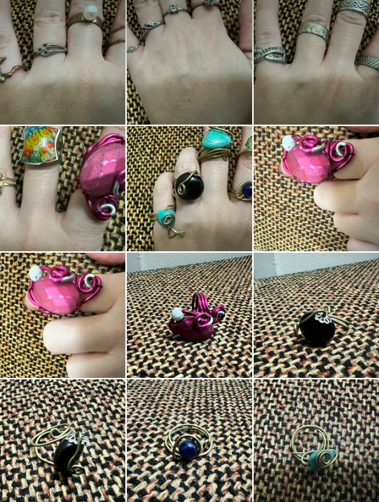 Assorted Handmade Wire Wrapped and Metal Rings-price of Each - photo 3