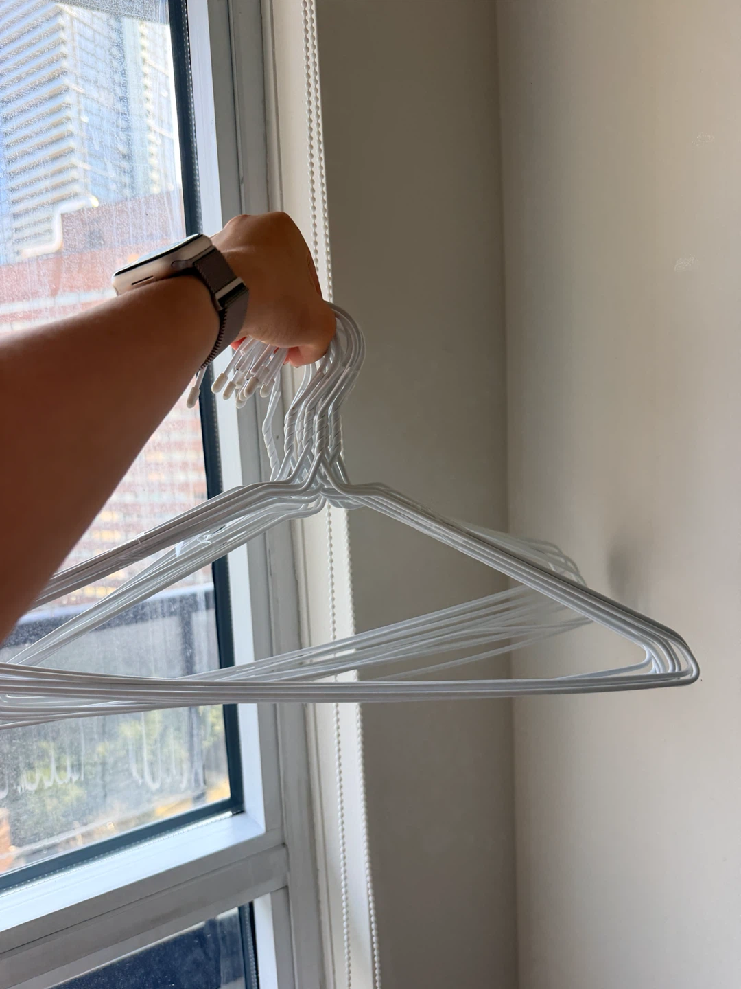 Assorted White Metal Clothes Hangers - Set of 10 - photo 2