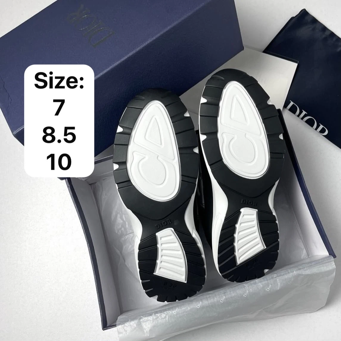 Christian Dior B23 Sneakers Black CD Logo Men's Size 8.5 - photo 4