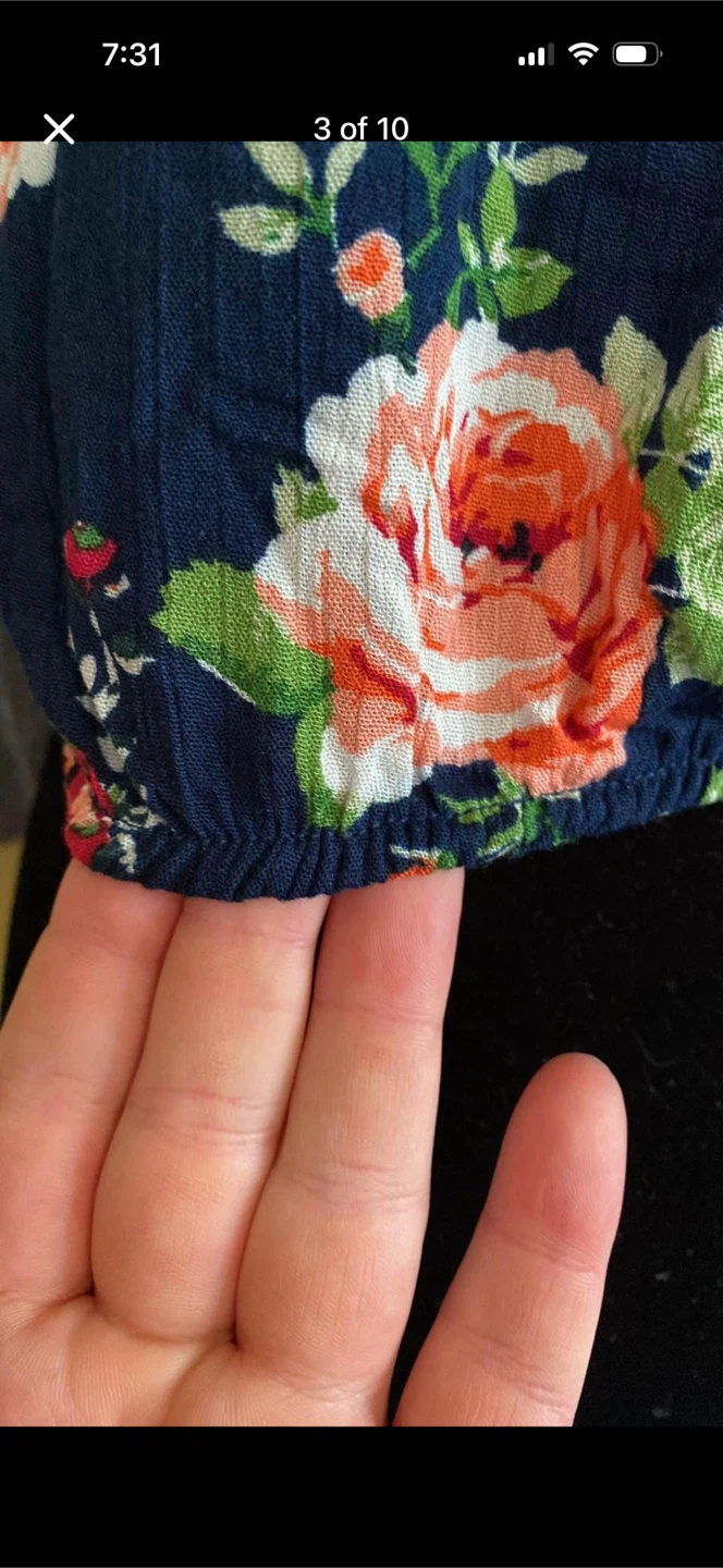 Ambiance Floral Off the Shoulder Crop Top Shirt - photo 3