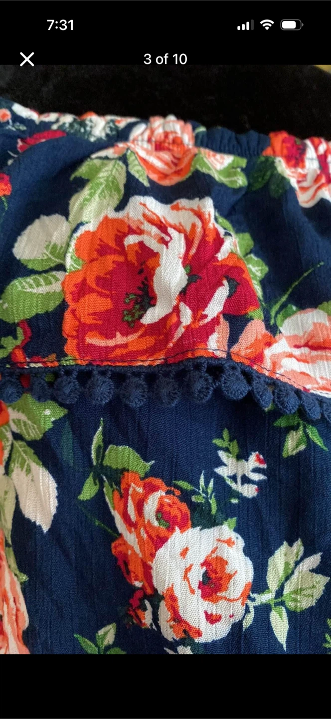 Ambiance Floral Off the Shoulder Crop Top Shirt - photo 4