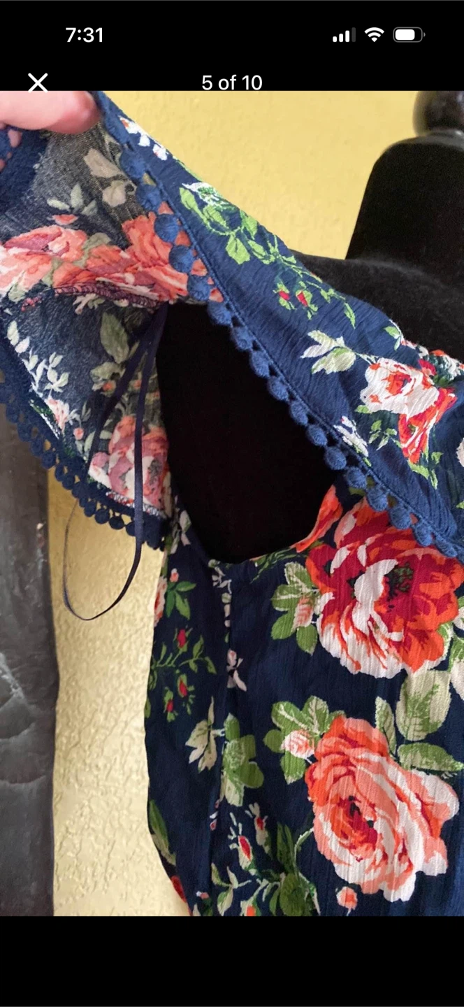 Ambiance Floral Off the Shoulder Crop Top Shirt - photo 5