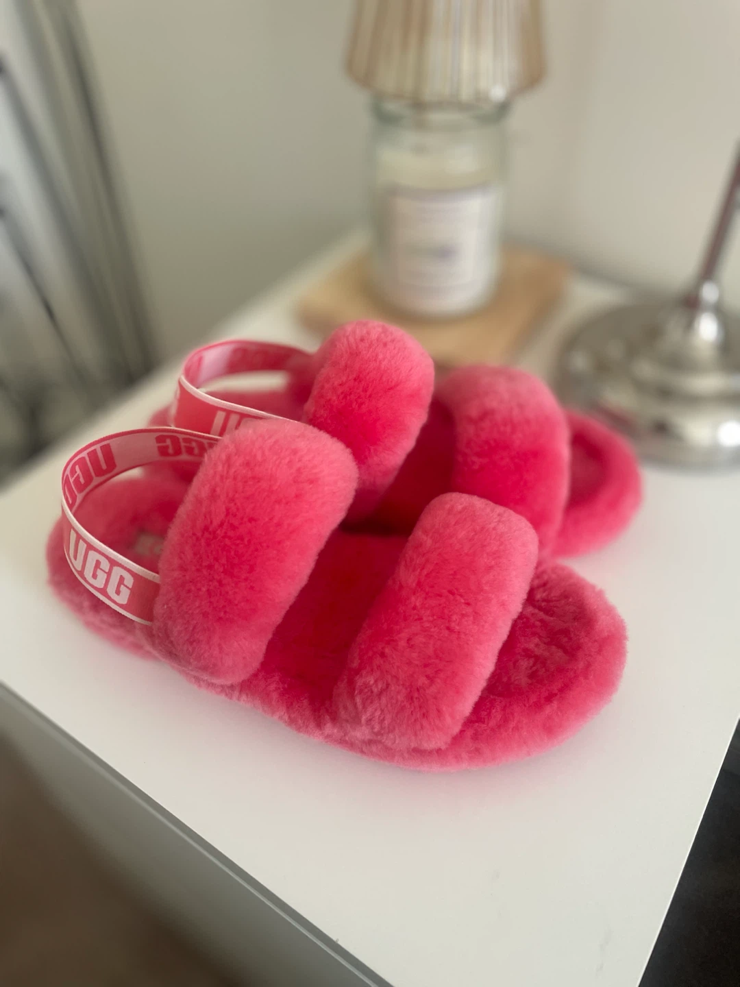 Authentic UGG Oh Yeah Slides - Sz 8 strawberry sorbet - photo 3