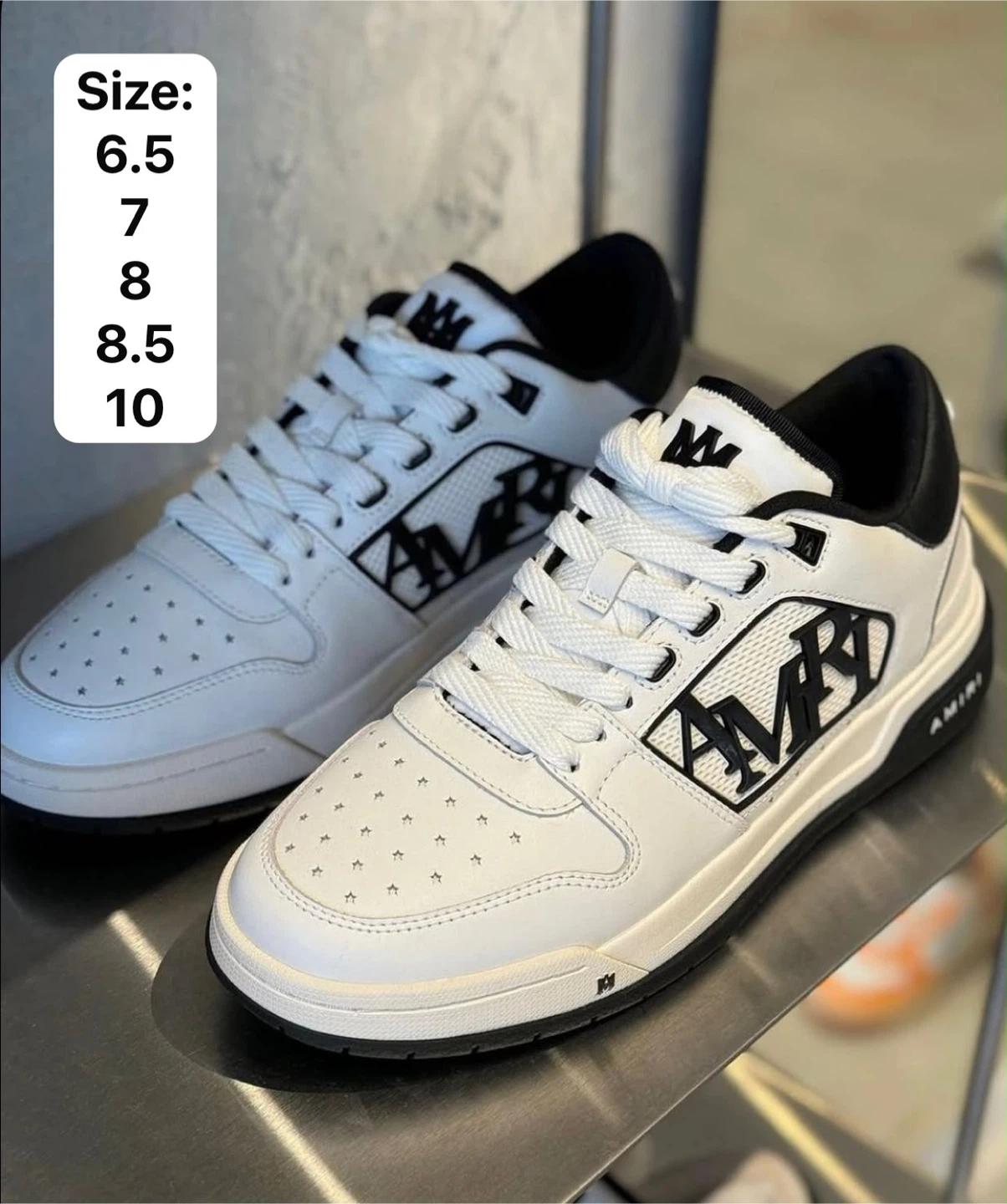 Amiri White & Black Low Top Sneakers - photo 2