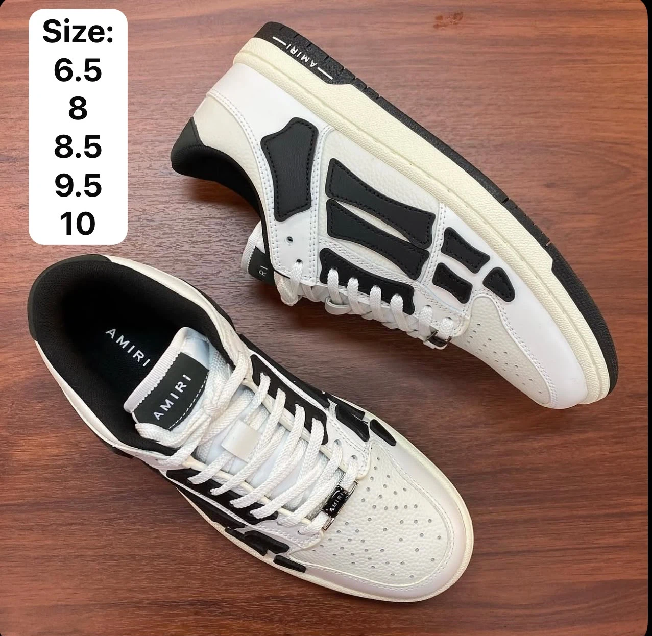 AMIRI Skeleton Sneakers - White/Black