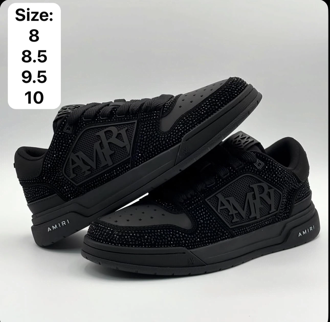 Amiri Black Crystal Sneakers
