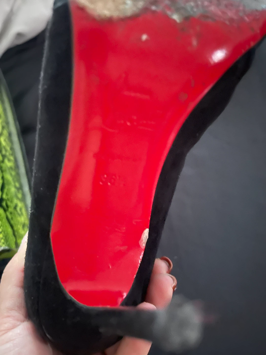 Christian Louboutin Black Suede Cage Heels - photo 5