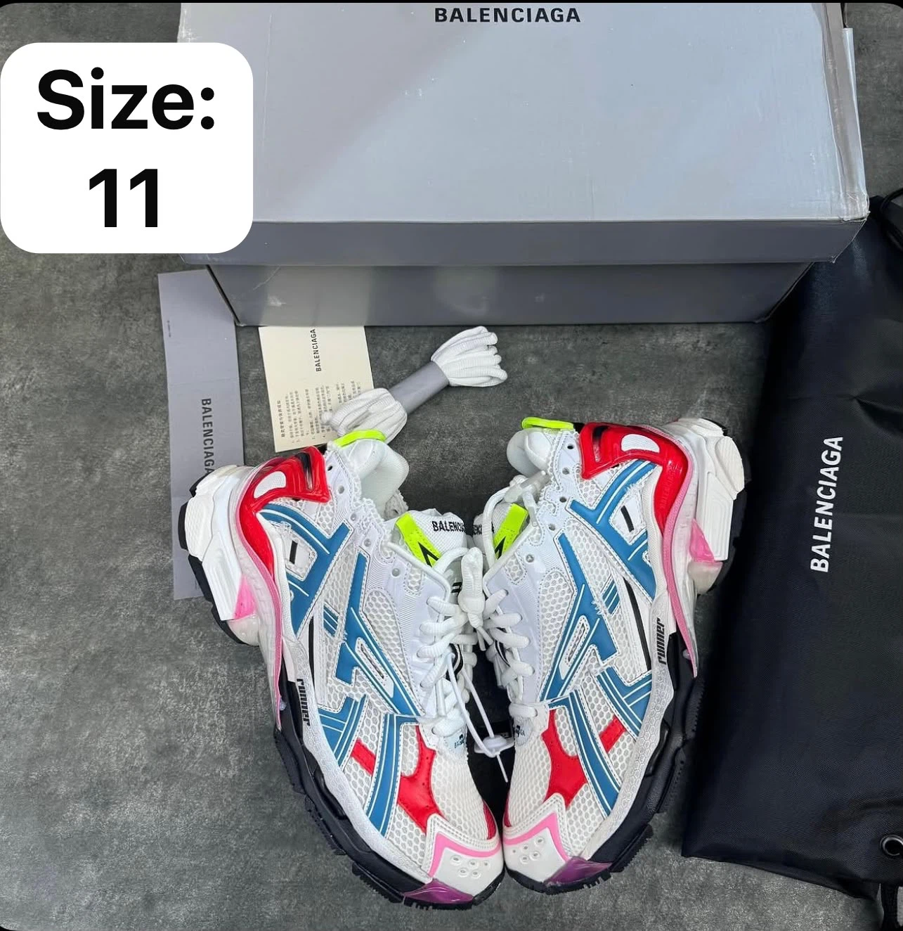 Balenciaga Runner Sneakers Size 11