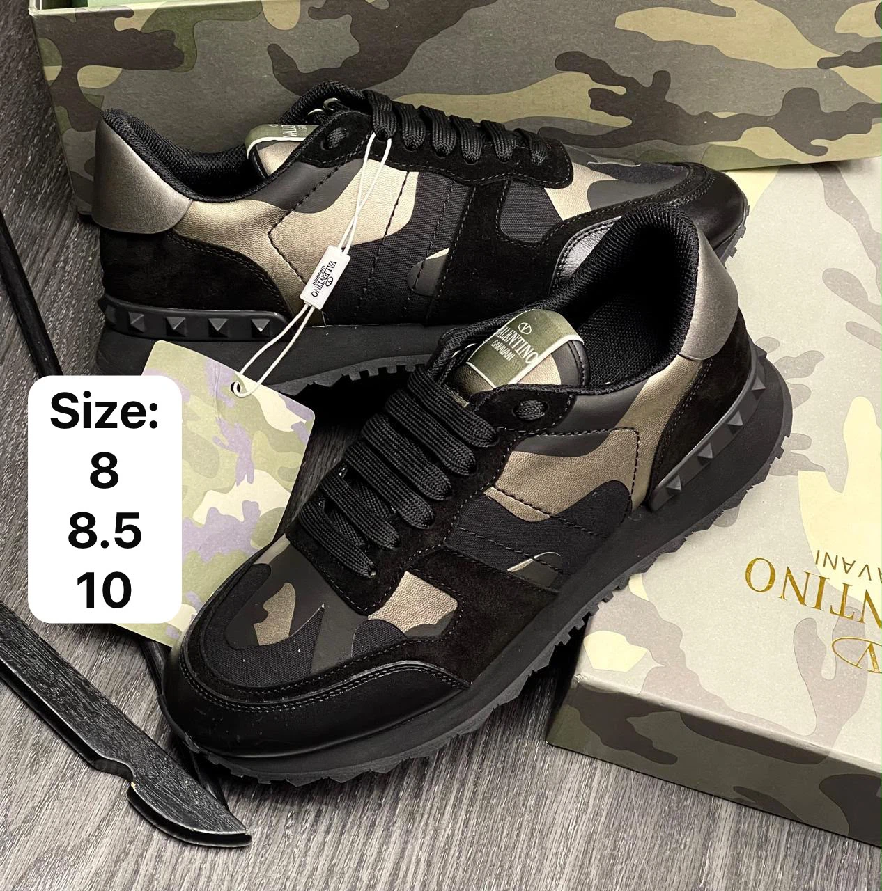 Valentino Camo Rockrunner Sneakers