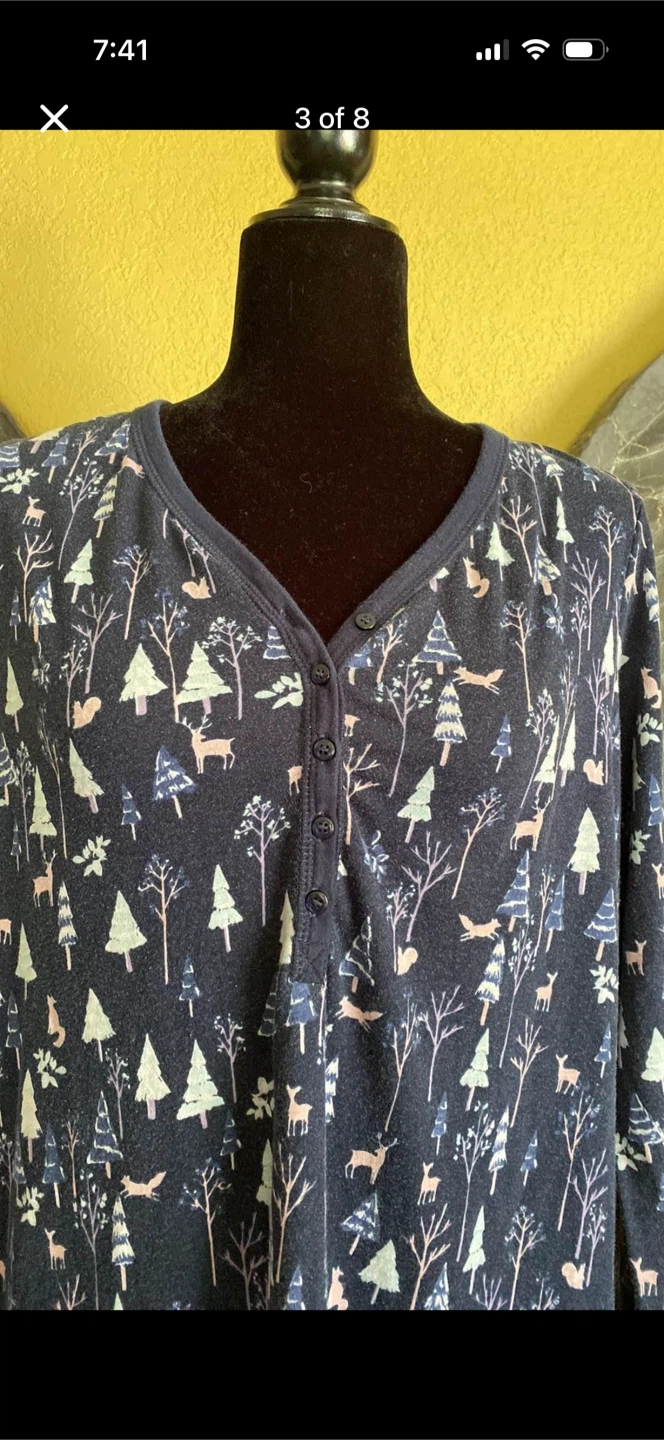 Denver Hayes Oversized Winter Pictured Sleepwear Gown - photo 4