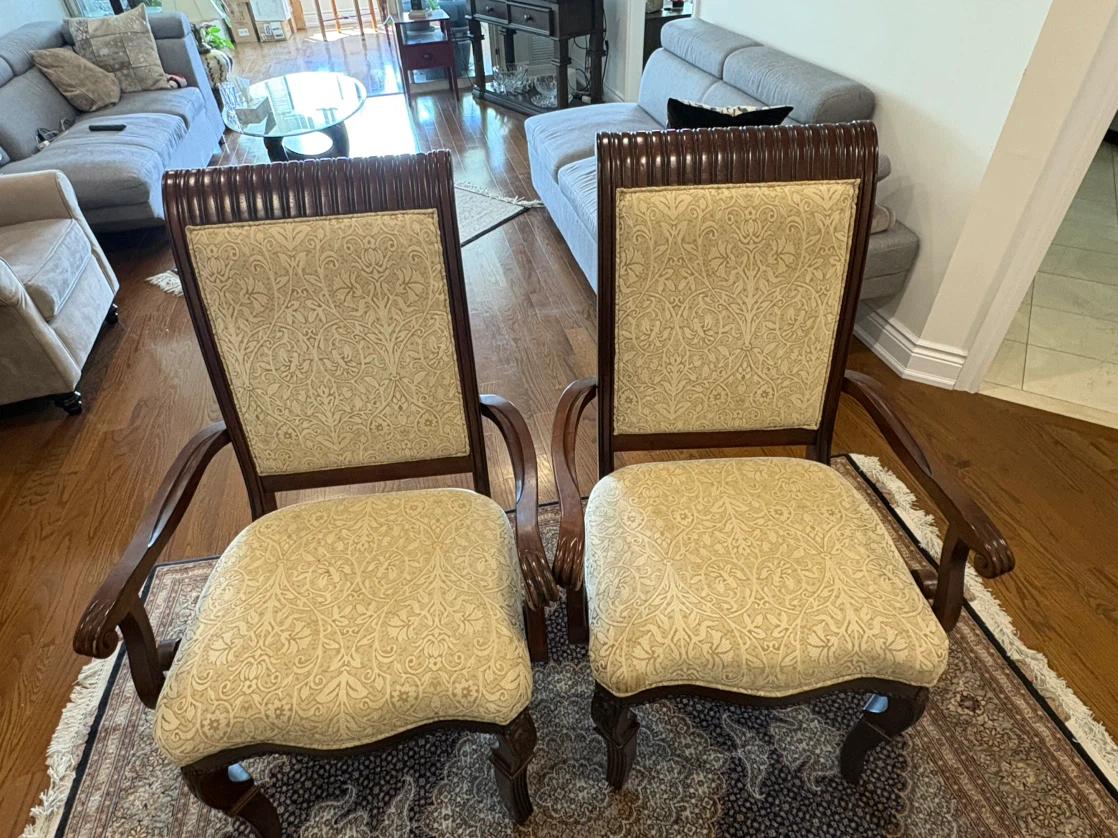 Pair of Upholstered Dining Chairs