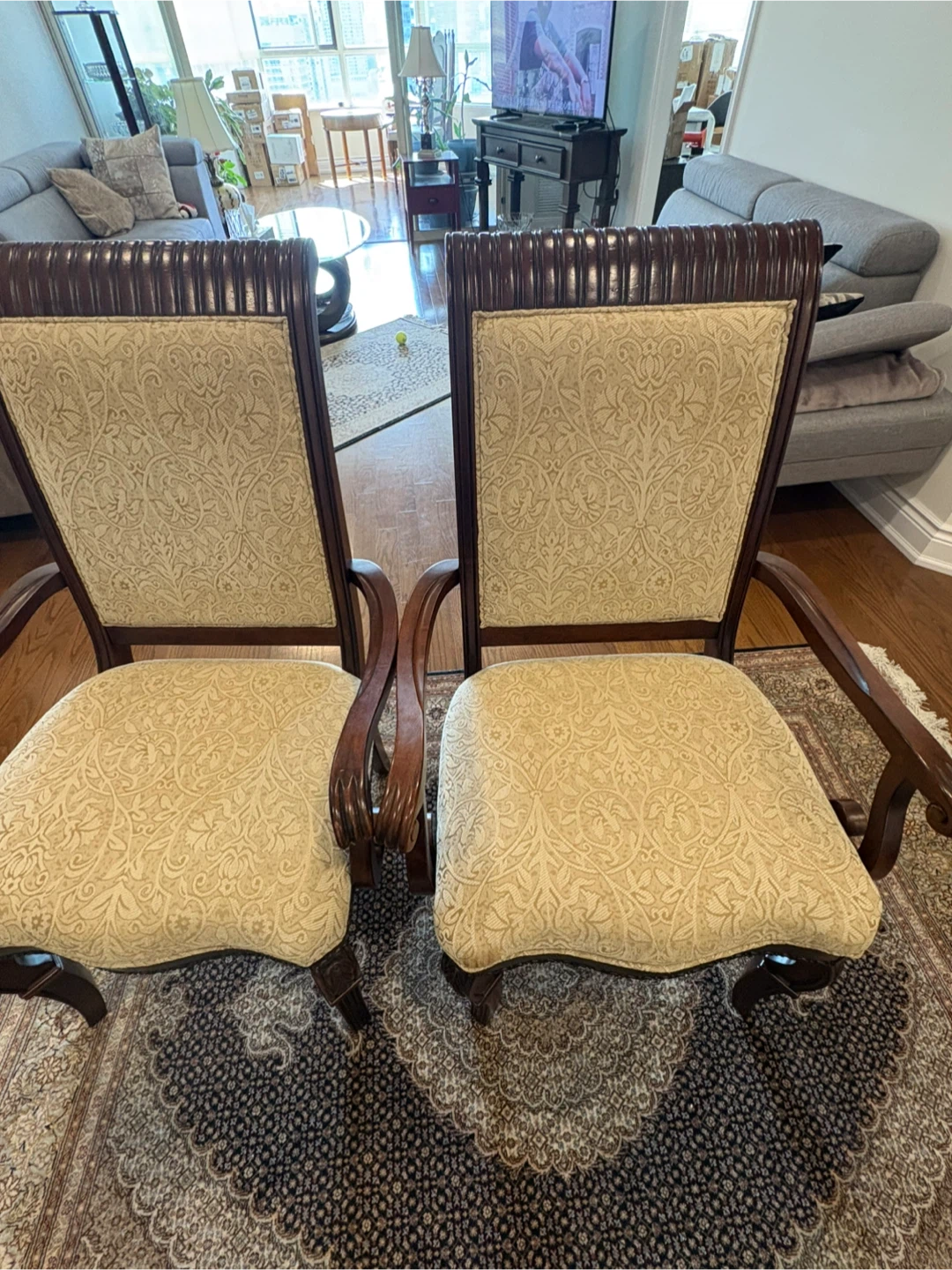 Pair of Upholstered Dining Chairs - photo 2