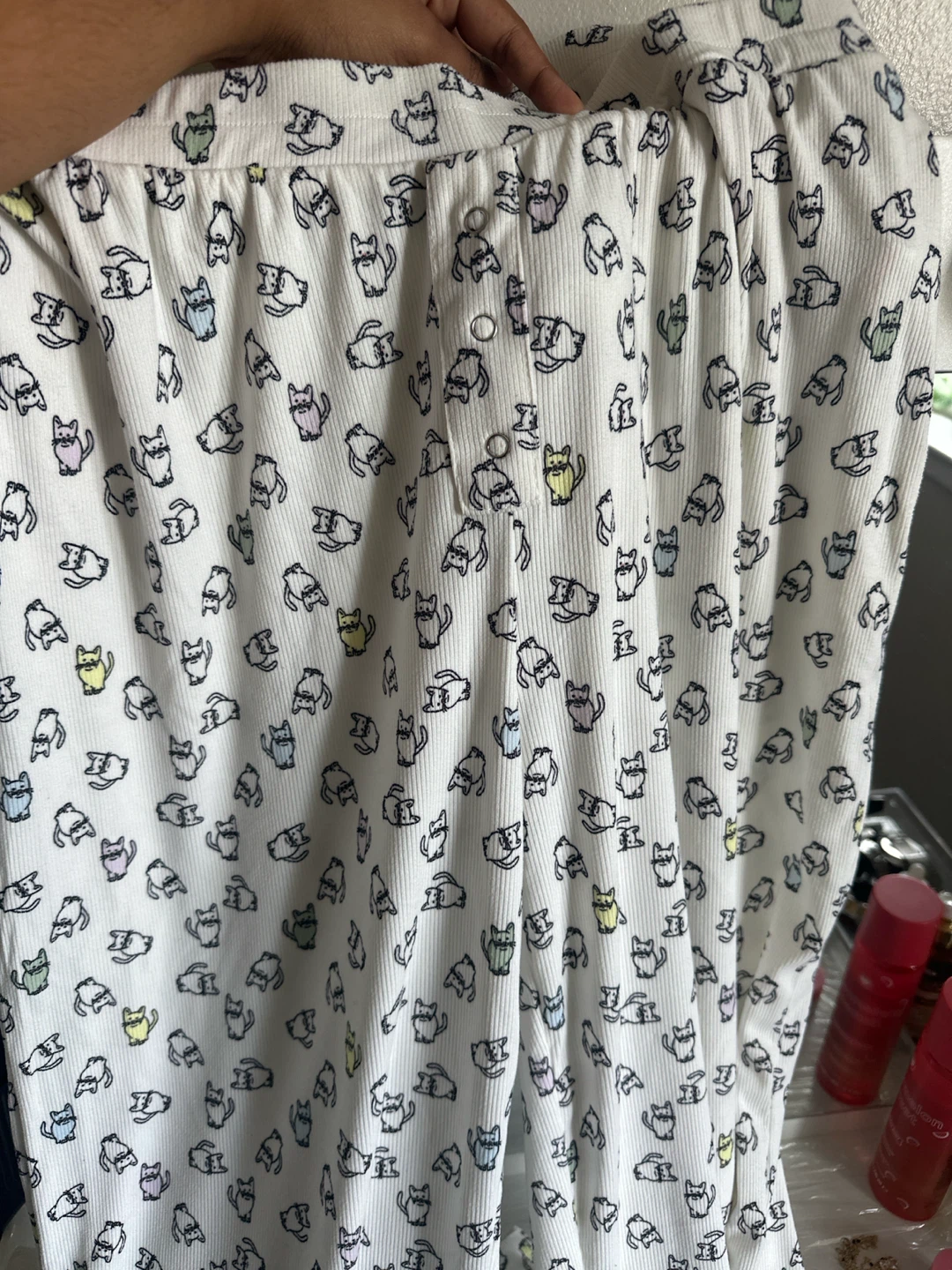 Love & Liberty Pajama Set - L - White with Cats - photo 2