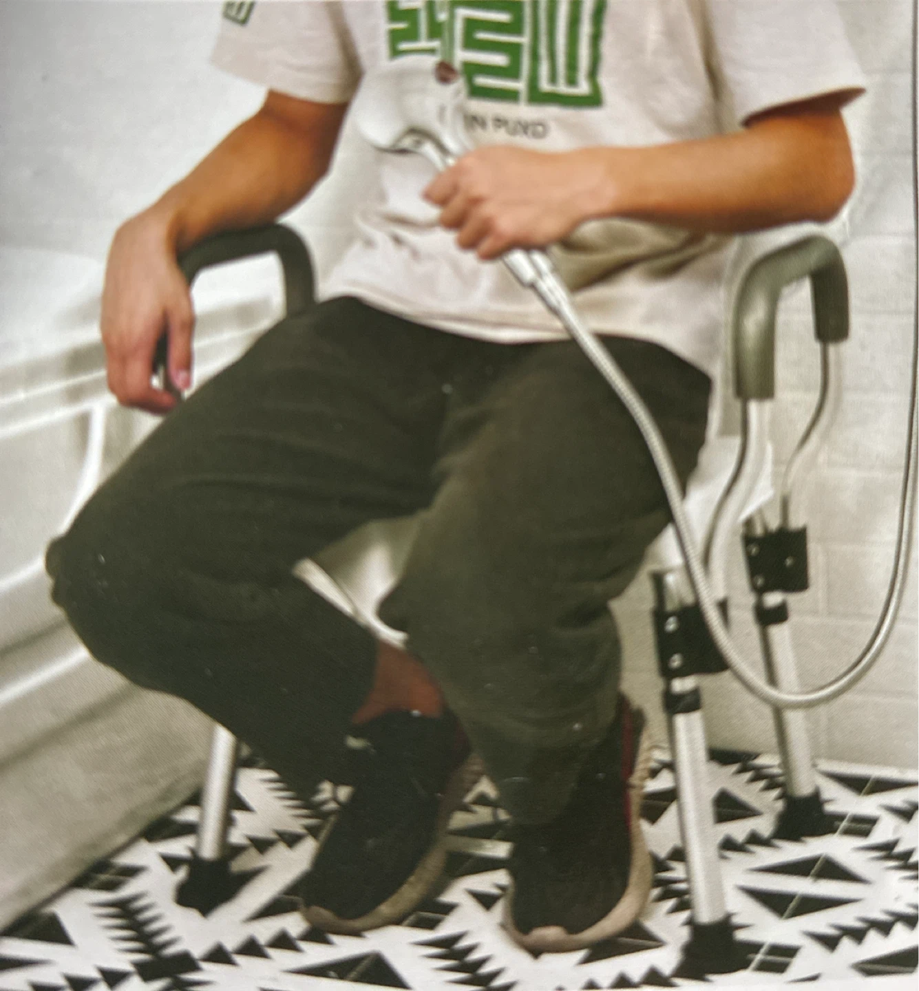 Sangohe Adjustable Shower Chair with Backrest - photo 4