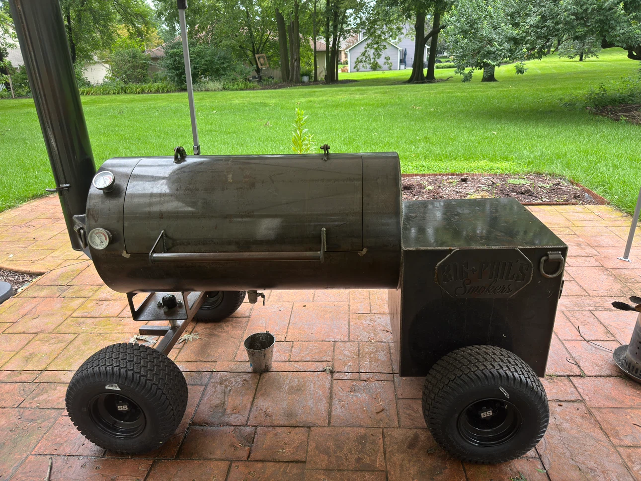 Custom Built Texas Smoker - Golf Cart Chassis