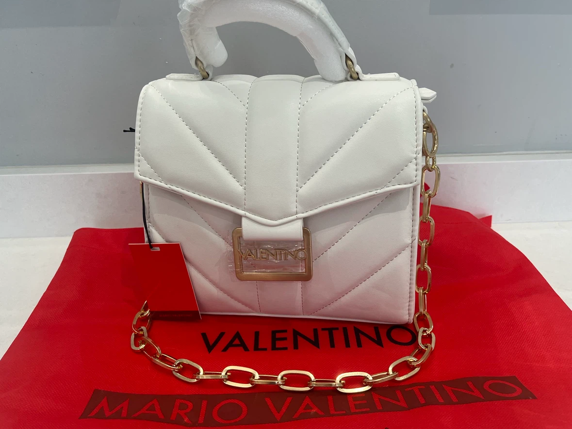 Mario Valentino White Quilted Handbag