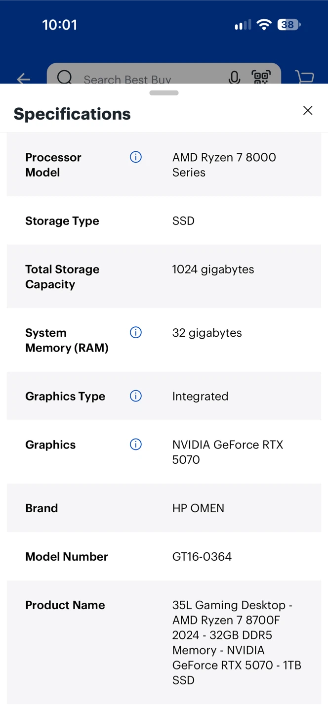 HP OMEN 35L Gaming Desktop - photo 3