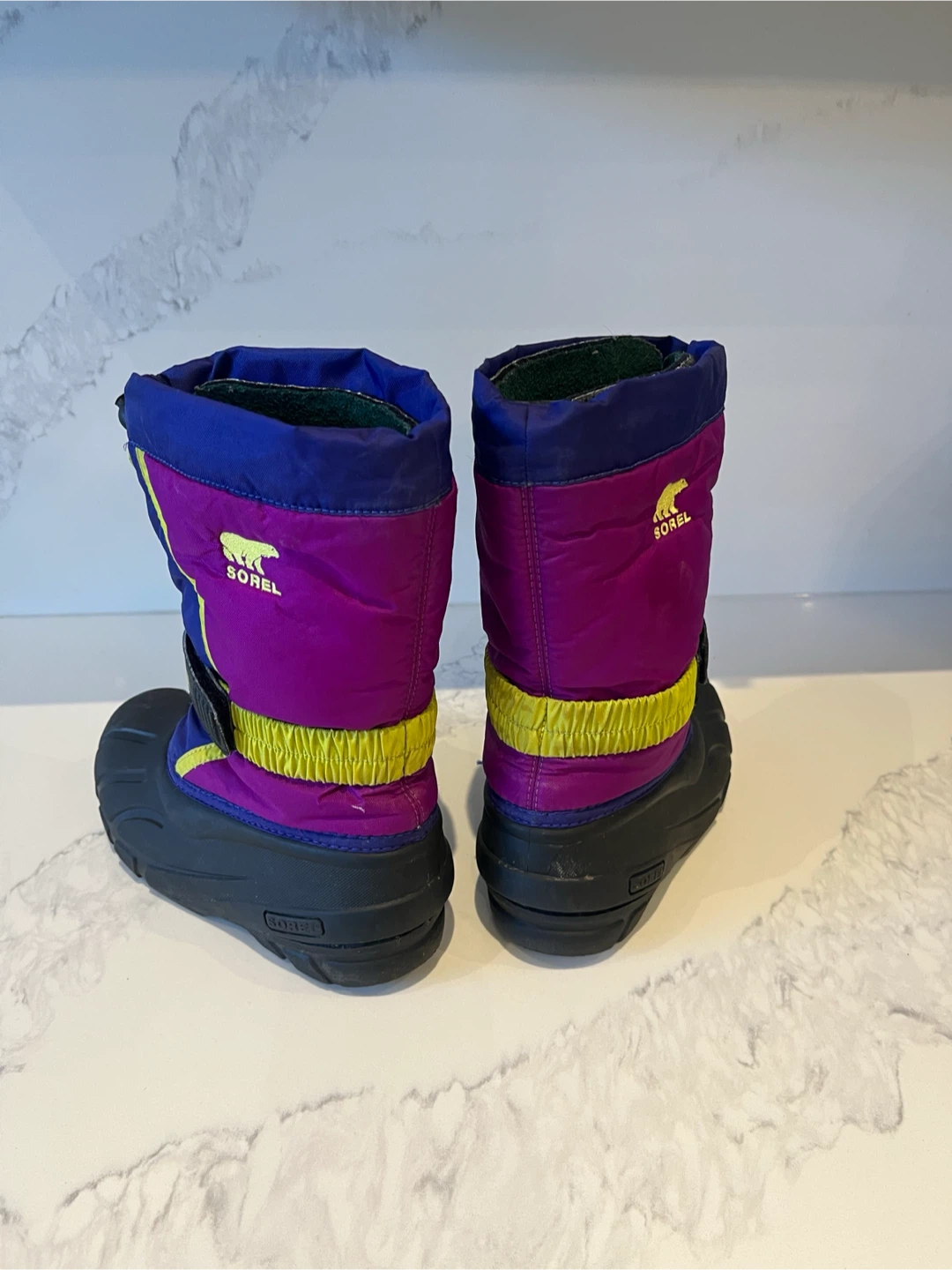 Sorel Winter Boots - Purple, Yellow & Blue - Size 1 Toddler